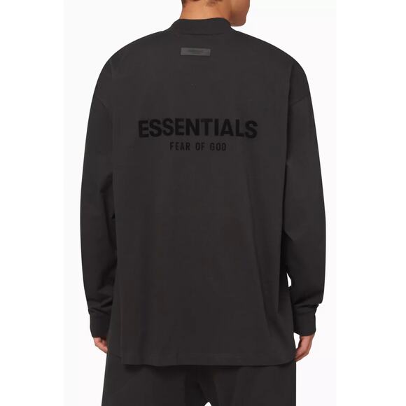 Fear of God ESSENTIALS Stretch Limo Long Sleeve Logo T-Shirt Size Large - Picture 2 of 9